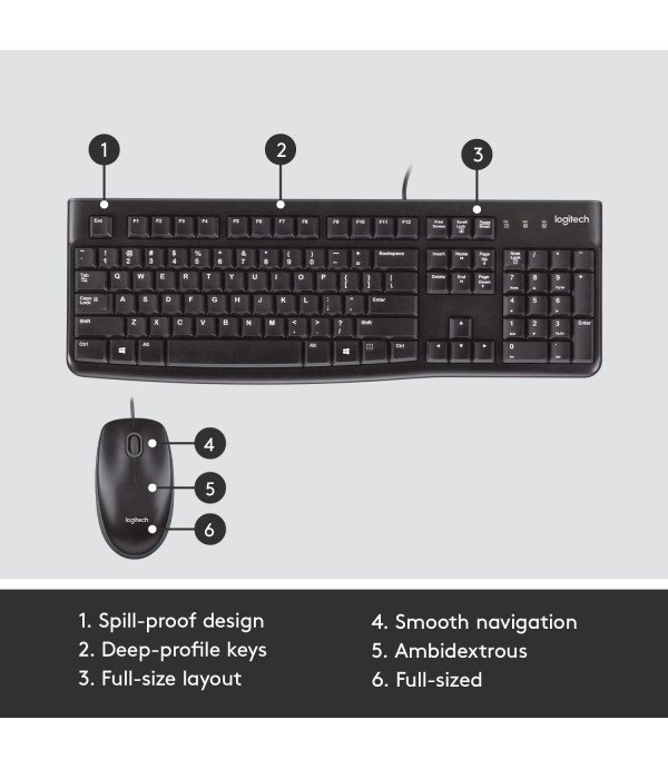 LOGITECH KEYBOARD AND MOUSE MK120