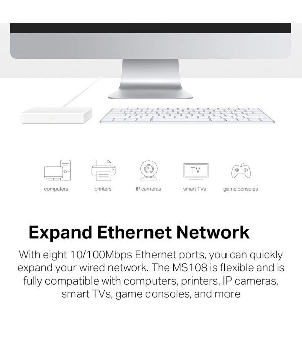 MERCUSYS 8 PORT 10/100 SWITCH - MS108-M