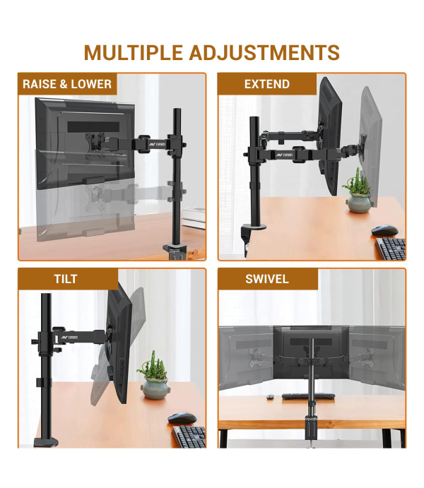 ANT E SPORTS POLE HELD ARTICULTING SINGLE MONITOR ARM - MA111