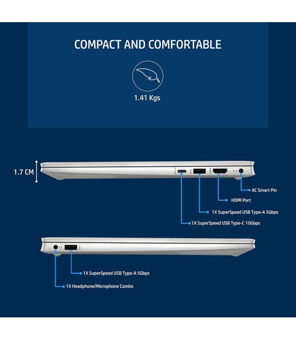 HP LAPTOP 14-DV2053TU (I5-12/8GB/512GB SSD/14.0/WIN11+MS)