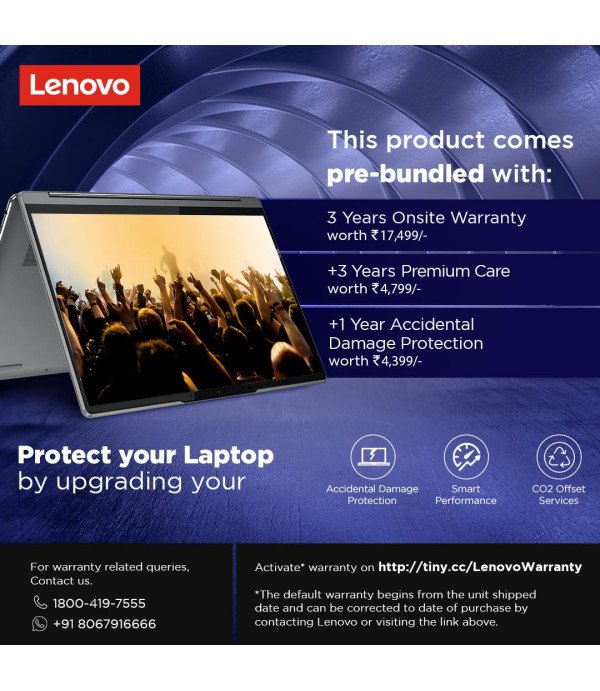 LENOVO LAPTOP YOGA7-60IN (17-12TH/16GB/512GBSSD/14"QHD OLED/WIN11/MS / 3YRS)