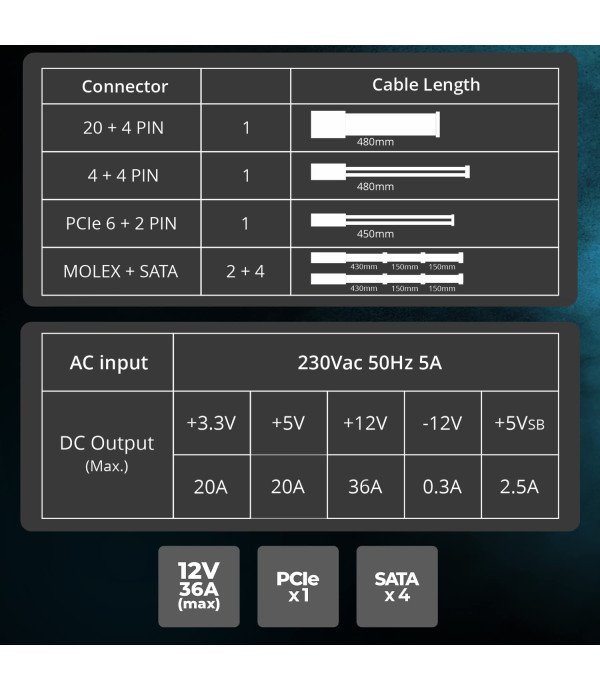 ZEB SMPS PREMIUM SERIES VS600Z