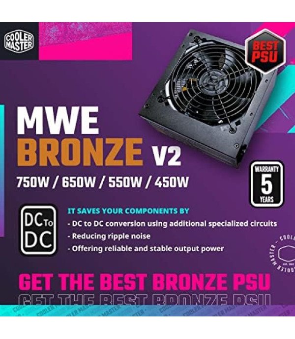 COOLERMASTER SMPS MASTERWATT MWE 650 BRONZE