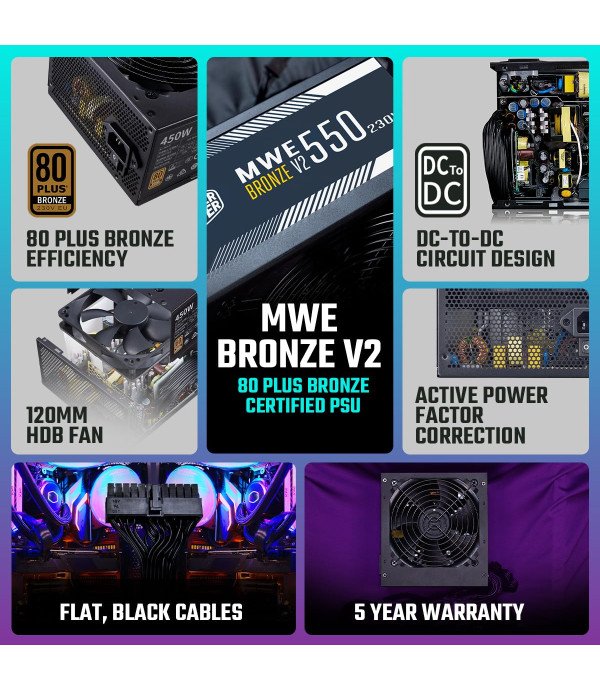 COOLERMASTER SMPS MWE 550W - BRONZE