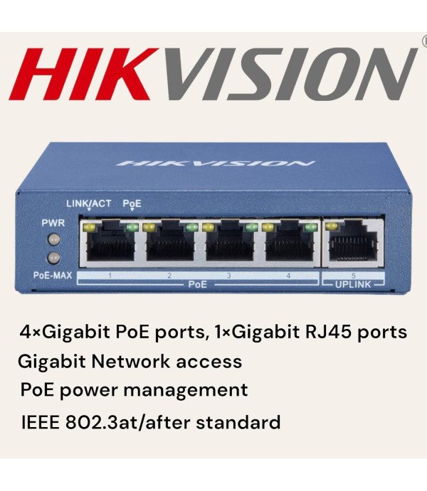 HIKVISION 5 PORT POE SWITCH DS-3E0505P-EIM