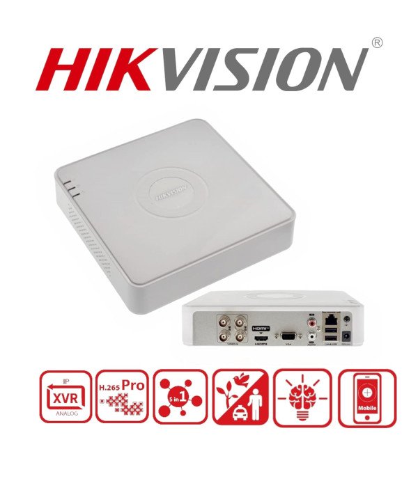 HIKVISION HDTVI DVR - 4CH-7104HQHI-M1/S