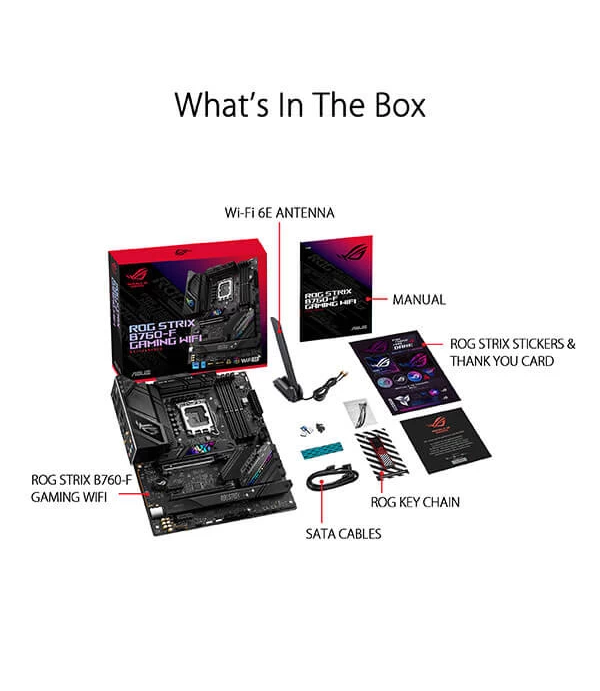 ASUS MOTHERBOARD ROG STRIX B760-F GAMING WIFI