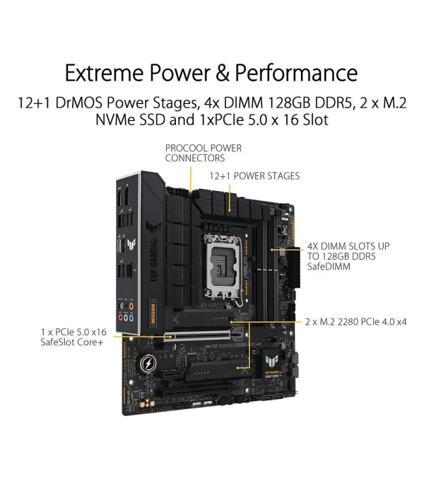 ASUS MOTHERBOARD TUF GAMING B760M-PLUS D5