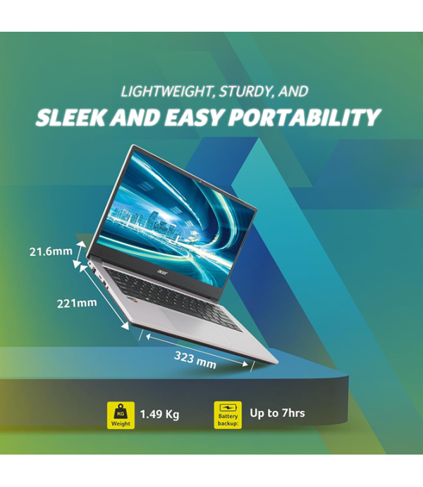 ACER LAPTOP ONE 14 Z2-493 (R3-3250/8GB/512GB/14.0/WIN11)