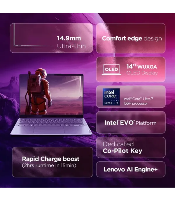 LENOVO LAPTOP YOGA SLIM-7 (SD-X-ELITE / 32GB / 1TB / 14.5"/ WIN11+MSO)