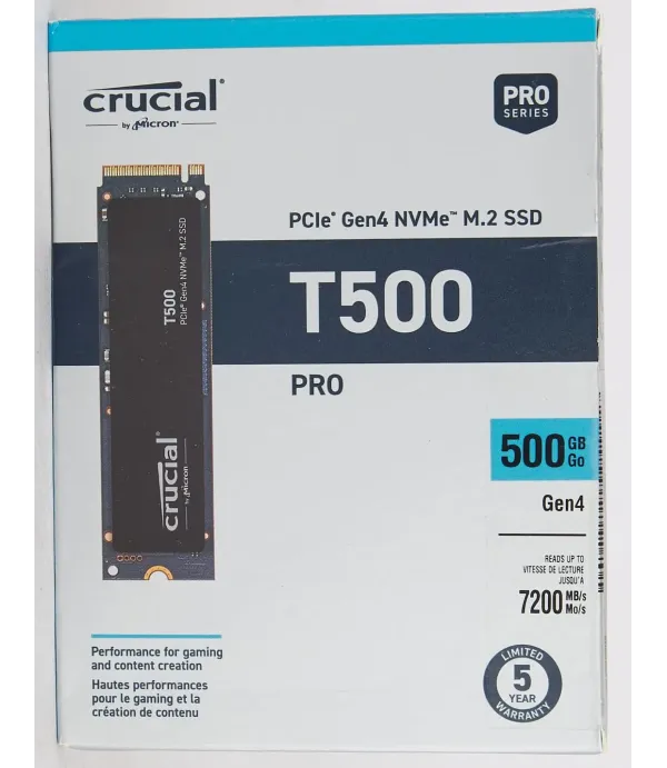 CRUCIAL MICRON NVME M.2SSD T500 500GB