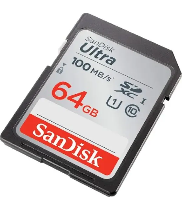 SANDISK MEMORY CARD SD 64GB - 100MBPS