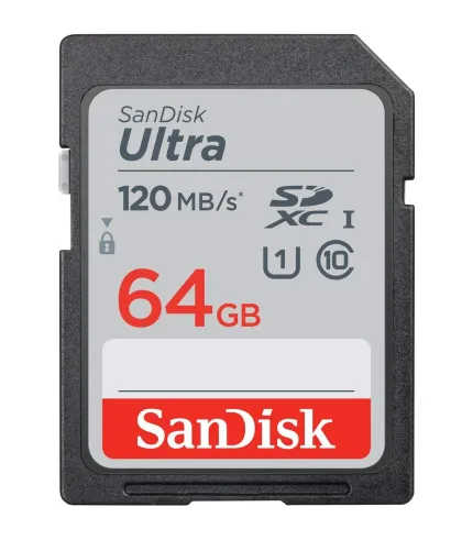 SANDISK MEMORYCARD SD 64GB C10 - 120MBPS