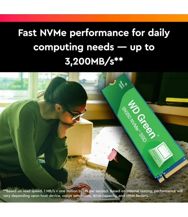 WESTERNDIGITAL NVME SSD GREEN SN350 500GB