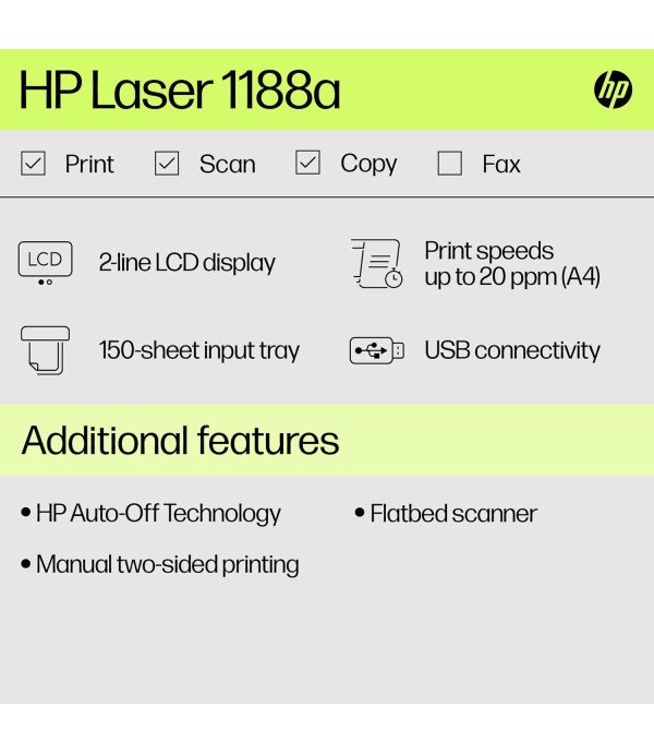 HP LASERJET MFP PRINTER 1188A