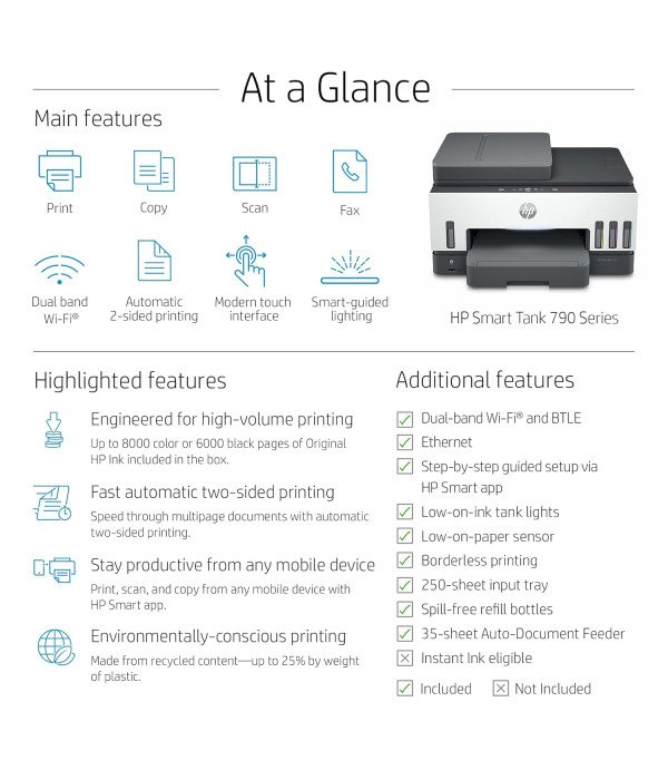 HP PRINTER ALL IN ONE SMART TANK 790 MFP