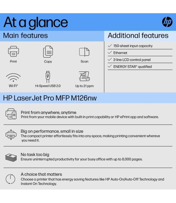 HP PRINTER PRO MFP M126 NW