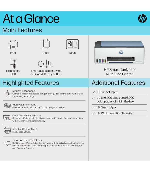 HP SMART TANK PRINTER 525 MFP