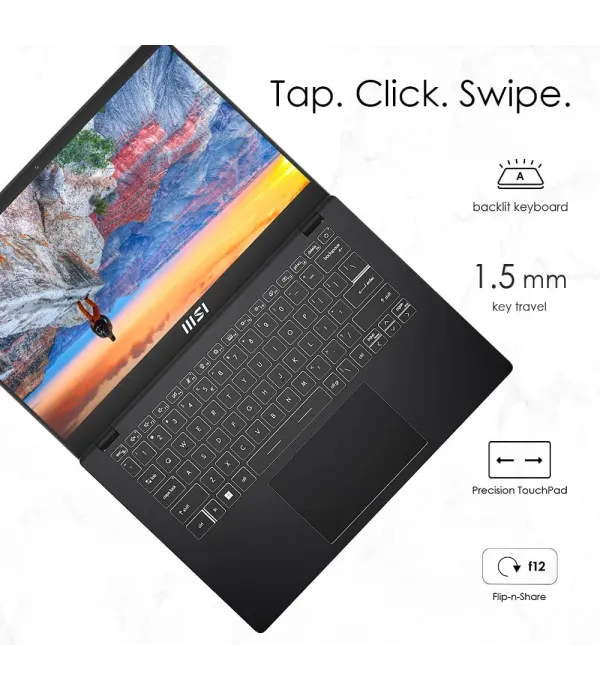 MSI LAPTOP MODEN 14 C12MO-1205IN (I3-12/8GB/512GB/14.0/WIN11)