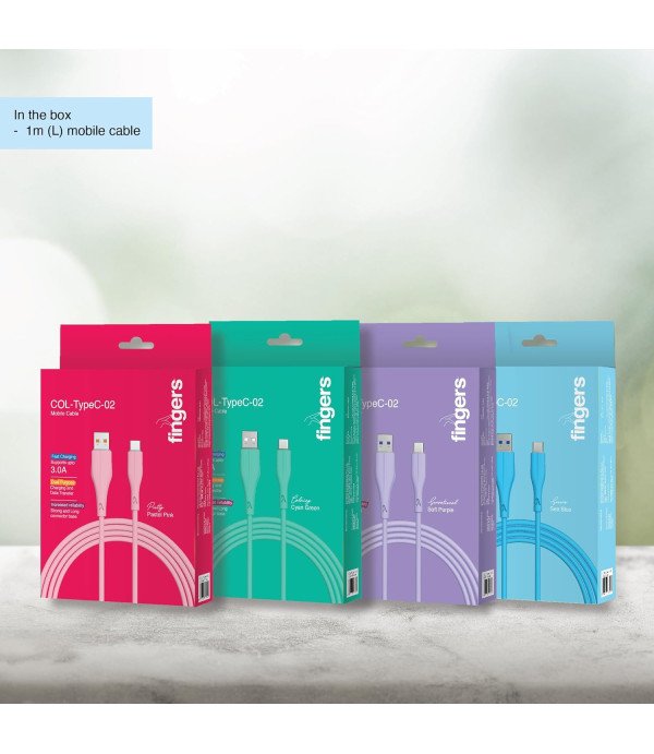 FINGERS MOBILE DATA CABLE COL TYPEC 02