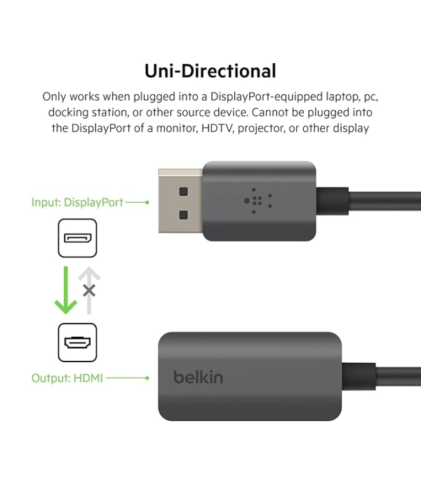 BELKIN DP TO HDMI AVC011BTSGY