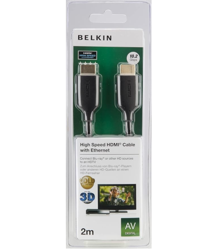 BELKIN HDMI TO HDMI 2MTR - GOLD