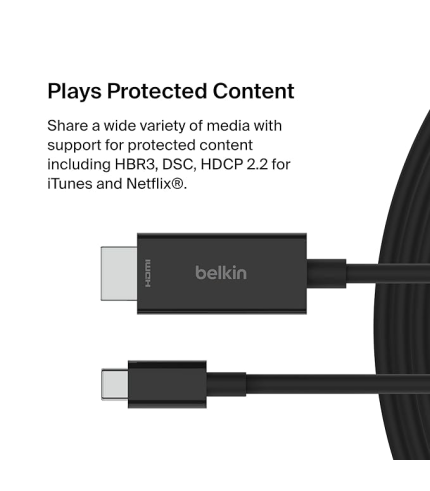 BELKIN USB C HDMI CABLE AVC012BT 2M HDMI 2.1 8K