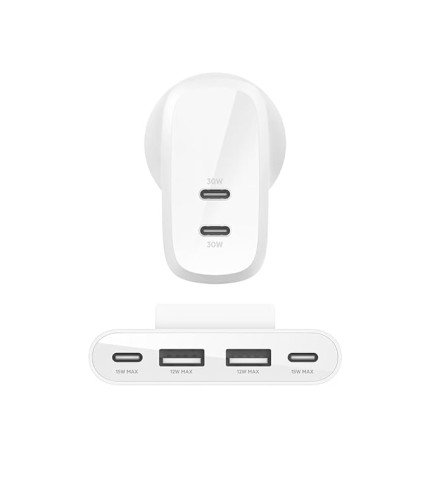 BELKIN WALL CHARGER 60W DUAL WCB010ZB