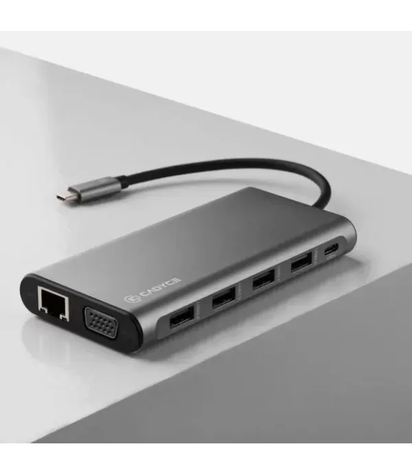 CADYCE USB-C DUAL HDMI & VGA DOCKING STATION - CA-HDVG