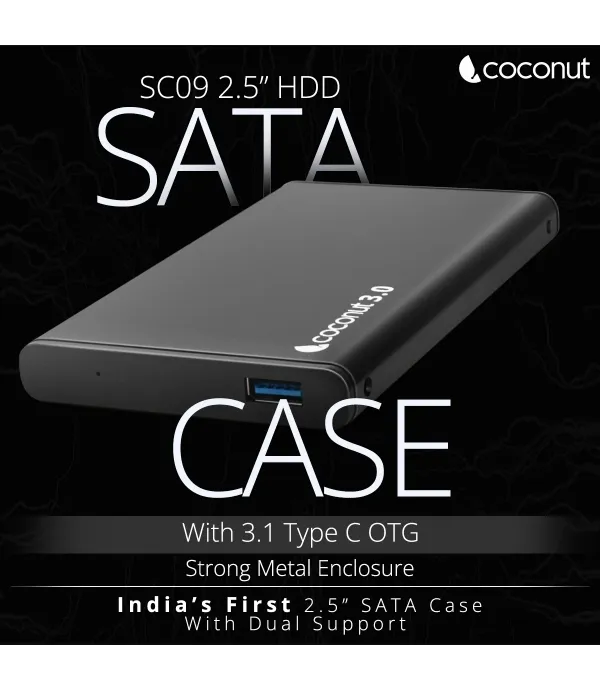 COCONUT 2.5" SATA CASING USB 3.0 METAL+OTG) SC09