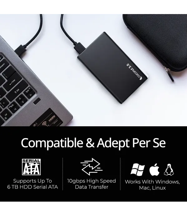 COCONUT 2.5" SATA CASING USB 3.0 METAL+OTG) SC09