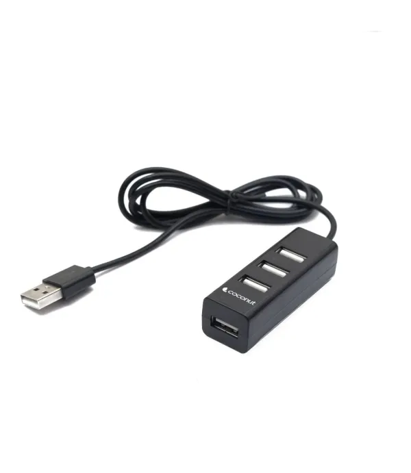 COCONUT 4 PORT USB 2.0 HUB WITH 1 MTR CABLE VEENUS