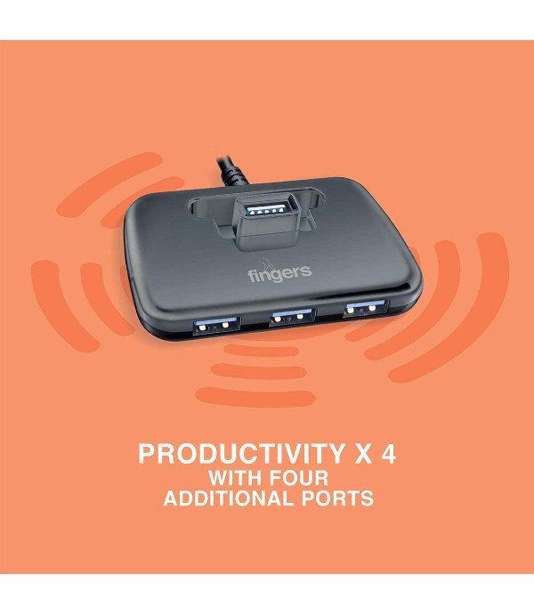 FINGERS HUB NEXTGEN TYPE-C TO 4 PORT USB 3.0