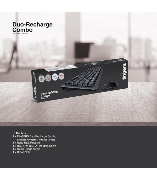 FINGERS WIRELESS DESKSET DUO RECHARGE COMBO