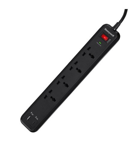 HONEY WELL 4 OUT SURGE PROTECTOR MASTER SWITCH USB PD18W