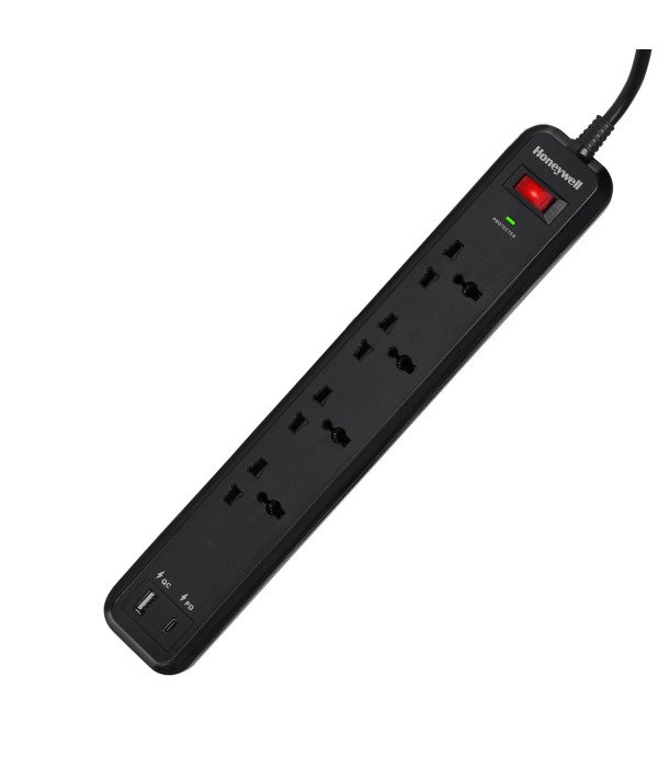 HONEY WELL 4 OUT SURGE PROTECTOR MASTER SWITCH USB PD18W