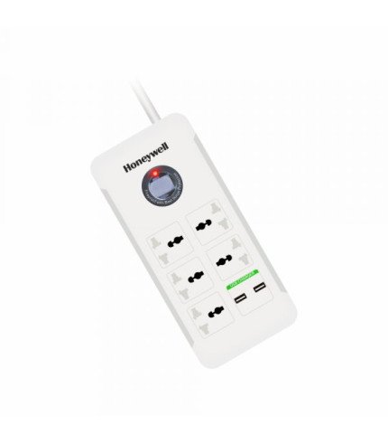 HONEY WELL 5 OUT SURGE PROTECTOR 2 USB PLATINUM