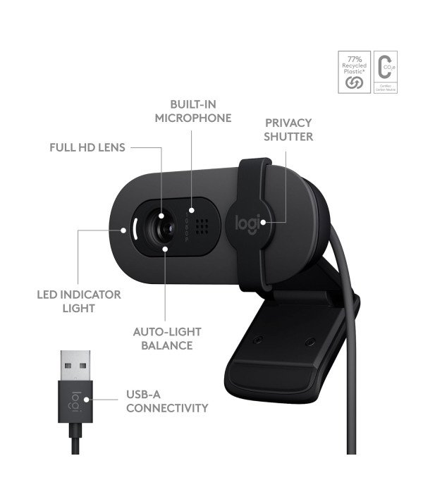 LOGITECH BRIO 100 WEBCAM