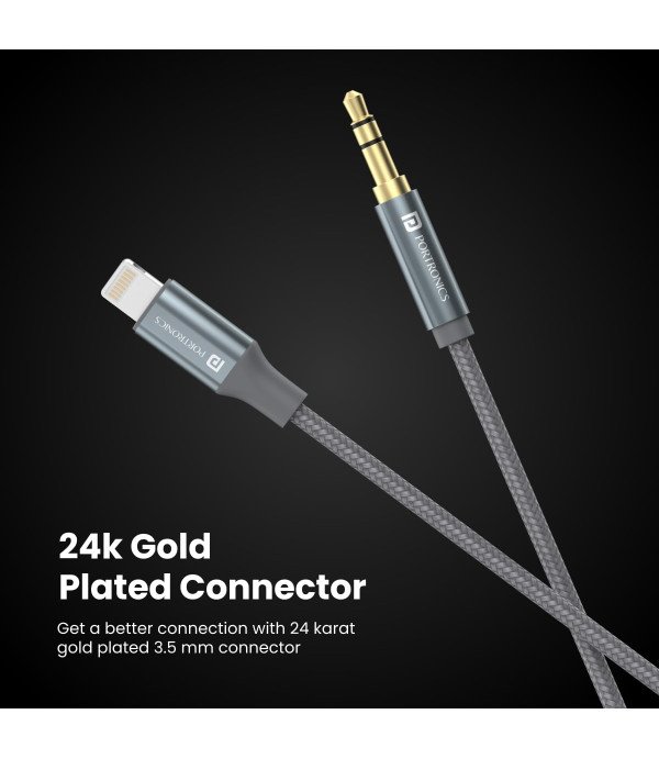 PORTRONICS IKONNEC ONE 2 IN 18 PIN TO AUX & 8 PIN CONNECTOR POR 1270