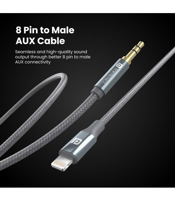 PORTRONICS IKONNEC ONE 2 IN 18 PIN TO AUX & 8 PIN CONNECTOR POR 1270