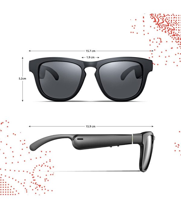 QUBO GO AUDIO SUNGLASS DARK GRY HFF01GRBL1