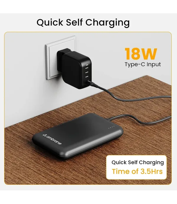 Ambrane Pocket Charge 10000mah Power Bank