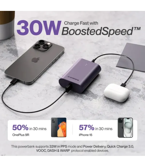 AMBRANE POWER BANK POWER LIT30 10000MAH