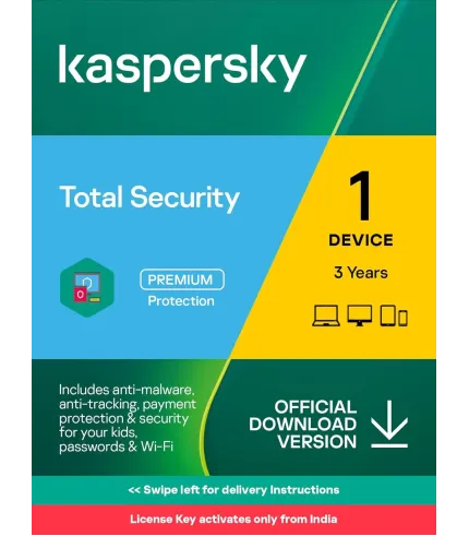 KASPERSKY PLUS TOTAL SECURITY 3USERS 1YEARS