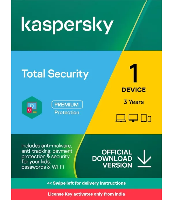 KASPERSKY PLUS TOTAL SECURITY 3USERS 1YEARS