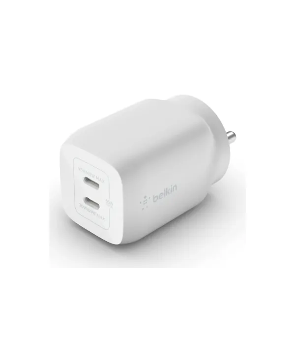 BELKIN ADAPTOR 65W DUAL USBC GAN WCH013ZBWH