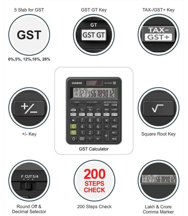 CASIO CALCULATOR MJ-120GST