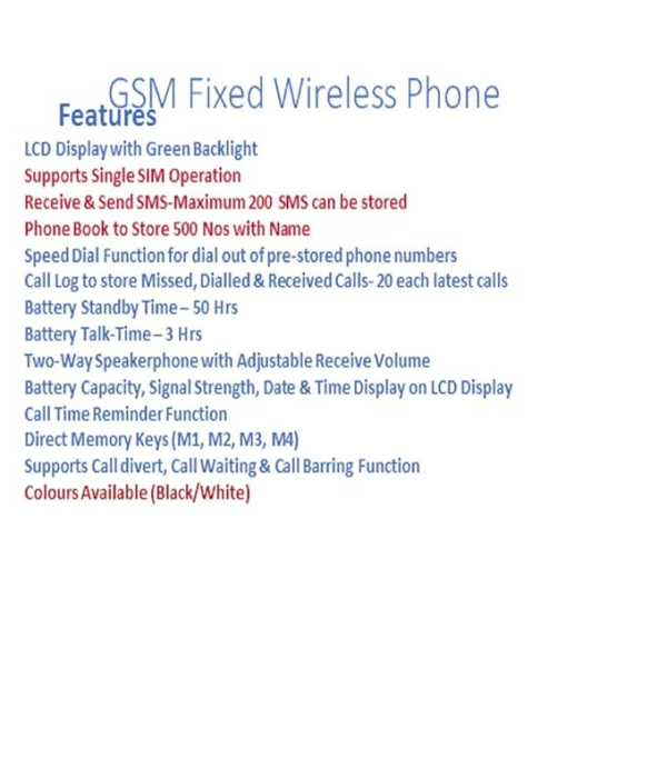 BEETEL PHONE GSM FIXED WIRELESS PHONE F1K