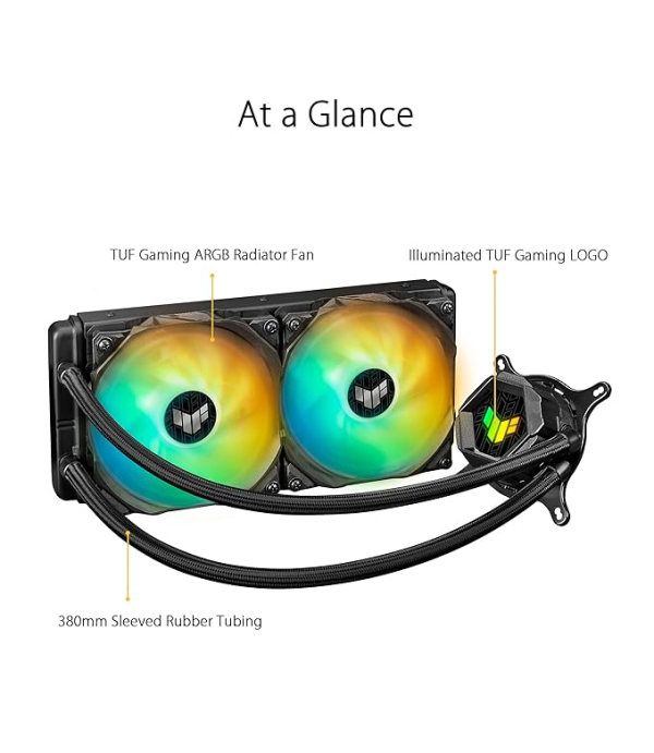 ASUS LIQUID COOLER AIO TUF LC240 120MM WITH RGB