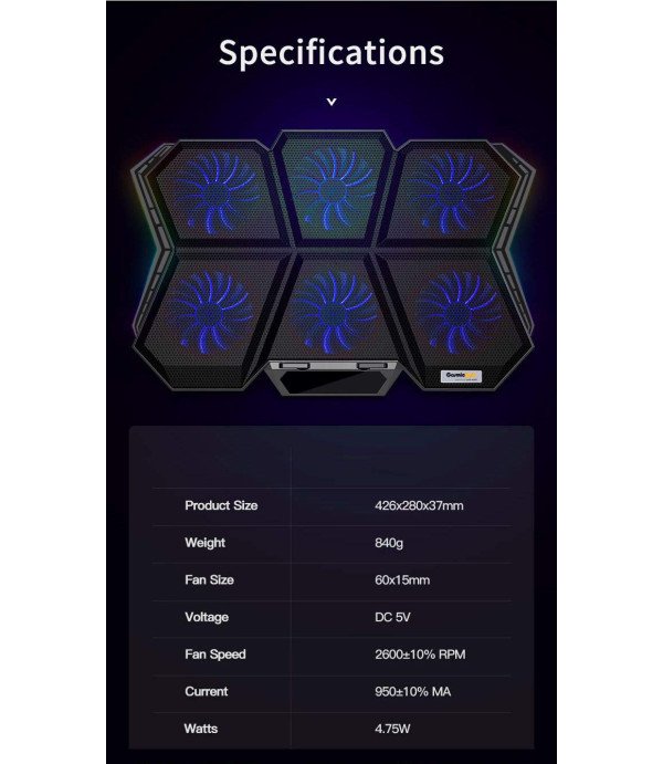 COSMIC BYTE METEOROID COOLING PAD WITH OUT LED